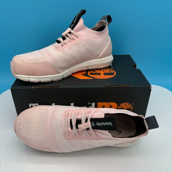 Timberland Pro Women's Day One Knit‎ Composite Safety Toe Shoe, Size 7.5, Pink - Picture 3 of 15